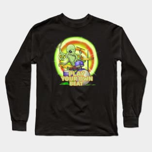 Play your own beat - Alien Drummer Long Sleeve T-Shirt